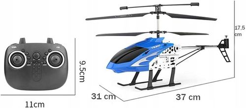HELIKOPTER ZDALNIE STEROWANY SAMOLOT RC ŚMIGŁOWIEC PILOT Led DUŻY na Arena.pl