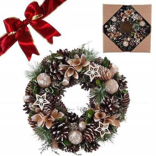 Wianek świąteczny na drzwi stroik wieniec Altom Design szyszki 30 cm na Arena.pl