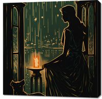 Obraz 90x90cm Nocne Szeptanie