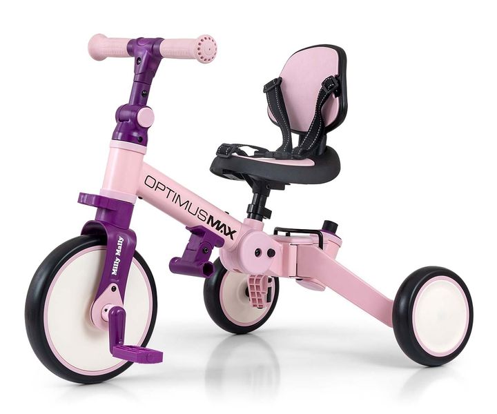 MILLY MALLY 6267 Rowerek 5w1 OPTIMUS MAX pink zdjęcie 15