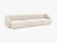 SOFA 3-OSOBOWA JASNY BEŻ WELUR 255/90/70 MILEY MICADONI