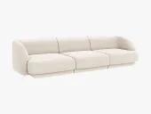 SOFA 3-OSOBOWA JASNY BEŻ WELUR 255/90/70 MILEY MICADONI