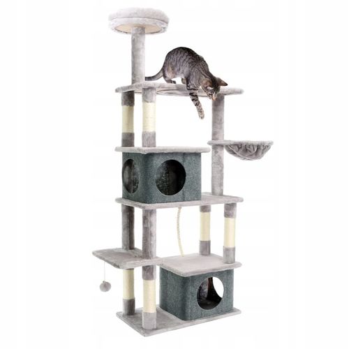 DUŻY WYSOKI DRAPAK DLA KOTA KOTÓW WIEŻA LEGOWISKO DOMEK PIŁKA LEŻAK XXL na Arena.pl