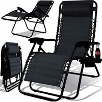 LEŻAK FOTEL OGRODOWY PLAŻOWY ROZKŁADANY REGULOWANY ZERO GRAVITY LEŻANKA