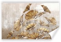 Fototapeta PREMIUM STRUKTURA ZMYWALANA NA WYMIAR artystyczne złote liście