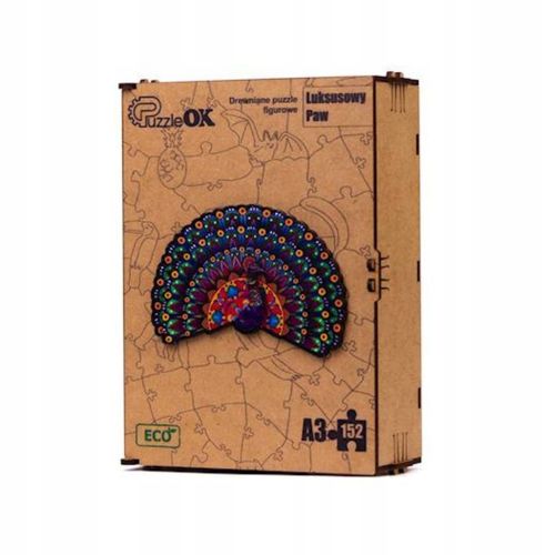 Puzzle Drewniane Eko 152 El. Luksusowy Paw A3 Puza3-00734 na Arena.pl