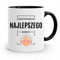 Kubek Czarny Dzień Babci Wszystkiego Najlepszego Z Nadrukiem Ze Zdjęciem