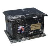 Kamienna urna pogrzebowa z zdjęciem - Tabliczka / Tak