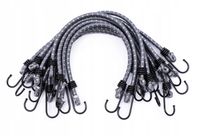 12X GUMA ELASTYCZNA Linka do Mocowania Plandek Bagażu 40cm Mocna Z Hakami