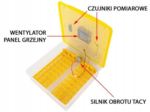 Kompletny zestaw INKUBATOR AUTOMATYCZNY DINO do 56 JAJ DROBIU Różne GATUNKI na Arena.pl