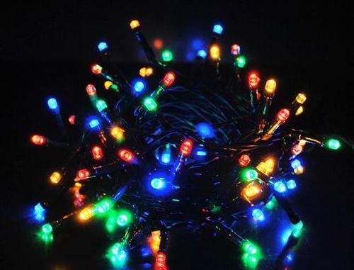 Lampki 100 LED solarne - multicolor na Arena.pl