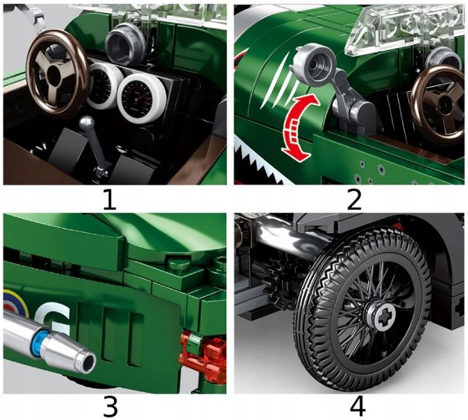 KLOCKI SAMOCHÓD TRÓJKOŁOWY 3 WHEELER MORGAN 487 zdjęcie 4