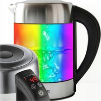 CZAJNIK ELEKTRYCZNY SZKLANY LED Z REGULACJĄ TEMPERATURY 2200W