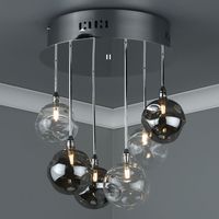 Salonowa lampa wisząca Quinn QUI0610 Dar Lighting kule szklane dymione chrom