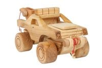 Duży, drewniany samochód "Monster Truck"