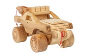 Duży, drewniany samochód "Monster Truck"