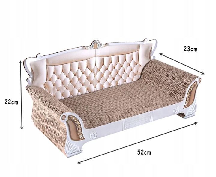 DRAPAK DLA KOTA SOFA LEGOWISKO KARTON TEKTUROWY zdjęcie 4