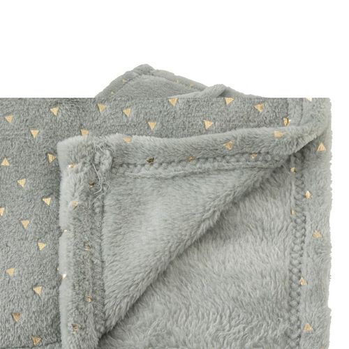 Koc flanelowy szary w trójkąty 100x75cm na Arena.pl