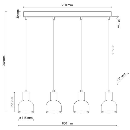 lampa wisząca cairo 4896 tk lighting na Arena.pl