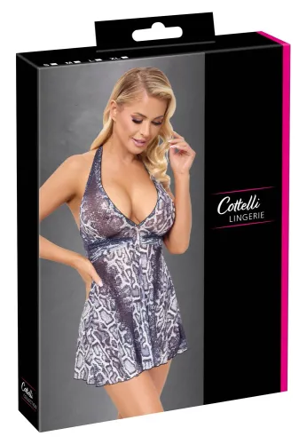 cottelli lingerie sukienka krotka skora węża xl powernet srebrny akcent na Arena.pl