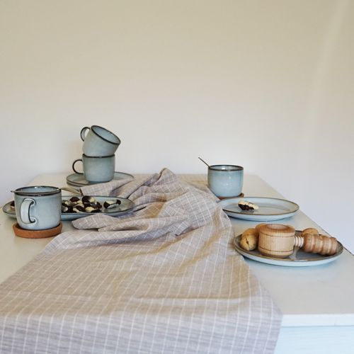 Bieżnik Lniany Kratka 120cm na Arena.pl