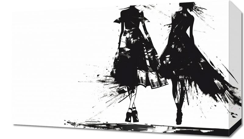 Obraz 50x30cm Atramentowy Przerys zdjęcie 1