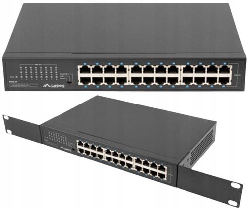 SWITCH 24 PORT 24x 1GB GIGABIT RACK 19 LANBERG na Arena.pl