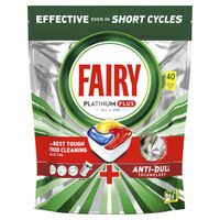 Fairy Platinum Plus All In One Tabletki do zmywarki Cytryna 40 szt.