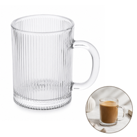szklanka 350ml ryflowana duża 1 szt do kawy, herbaty szk212
