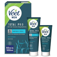 Veet Total Pro Krem ​​do Depilacji Intymnej 100ml + Balsam 50ml