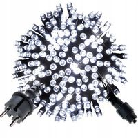 LAMPKI CHOINKOWE 1000 LED ZEWNĘTRZNE STAŁE FLASH BIAŁY ZIMNY + FLASH