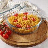 NACZYNIE ŻAROODPORNE 2,8L Z POKRYWKĄ DO ZAPIEKANIA OKRĄGŁE SZKLANE