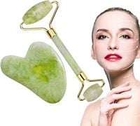 Zestaw Gua Sha wałek do masażu twarzy jedeit