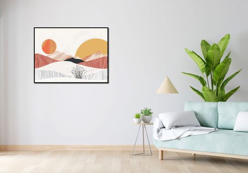 Plakat 100x75cm Roztańczone Słońce na Arena.pl