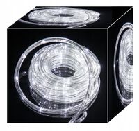 WĄŻ ŚWIETLNY 480 LED LAMPKI CHOINKOWE GIRLANDA 20 M BIAŁY ZIMNY zew / wew