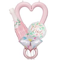 Zestaw balonów na wieczór panieński z kwiatami i pierścionkiem