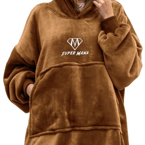 Bluzair SUPER MAMA - Bluza koc - Toffee zdjęcie 1