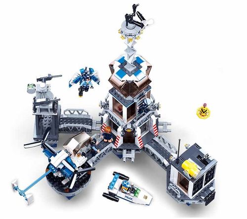 KLOCKI SLUBAN POLICJA DUŻA platforma morska 1016 el. kompatybilne z LEG COB na Arena.pl