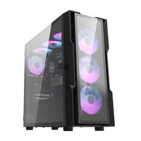 obudowa komputerowa darkflash dk431 glass (czarna) + 4 wentylatory rgb