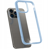 Etui Spigen Crystal Hybrid na iPhone 15 Pro Max - przezroczysto-niebieskie