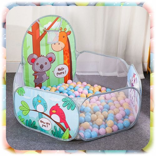 KOLOROWY SUCHY BASEN NAMIOT NA KULKI DLA DZIECI KOJEC Z KOSZEM na Arena.pl