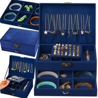 Kuferek na Biżuterię Szkatułka Organizer Pudełko Elegancki na Kolczyki