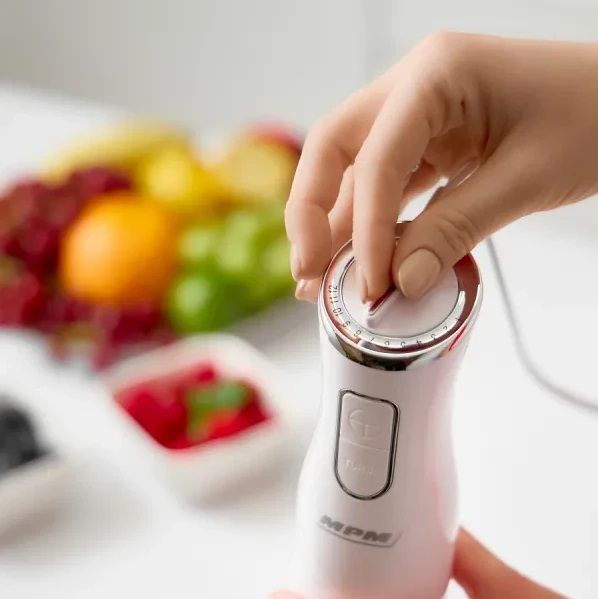 Blender ręczny MPM MBL-35 1200 W Regulacja prędkości Funkcja Turbo Biały zdjęcie 4