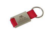 Brelok do kluczy jednostronny grawer 100 szt. czerwony kolor paska