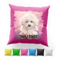 POSZEWKA Z NADRUKIEM BAWEŁNIANA 40x40CM - PIES PSY PIESKI ZWIERZĘTA FAN