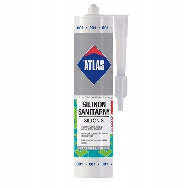 ATLAS SILIKON SANITARNY BIAŁY 280ml zdjęcie 1
