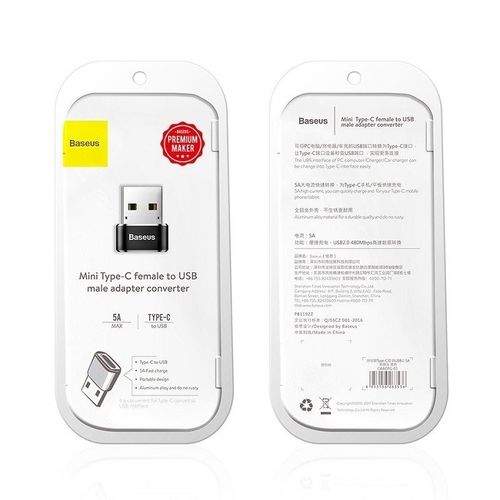 Adapter USB-C do USB-A Baseus 5A (czarny) na Arena.pl