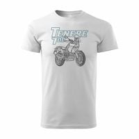 Koszulka motocyklowa z motocyklem Yamaha Tenere 700 męska biała REGULAR XL