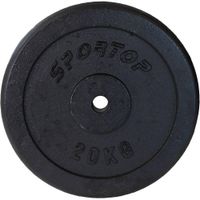 Obciążenie Żeliwne Czarne 20 Kg Sportop Fi28