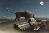 Plakat 60x40cm  The Sleeping Gypsy, Rousseau Vintage do Salonu